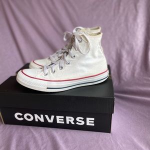 Women’s Converse Chuck Taylor All Star White High-Top Sneakers, Size 6